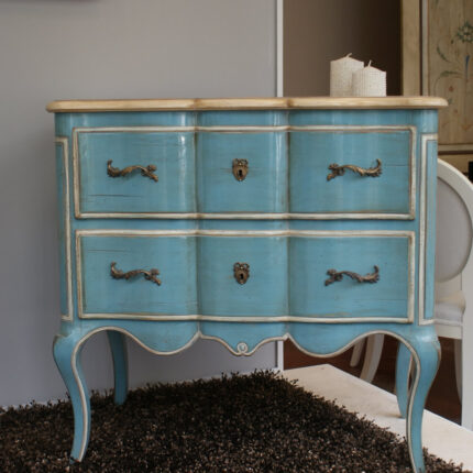 Credenzino azzurro bicolore