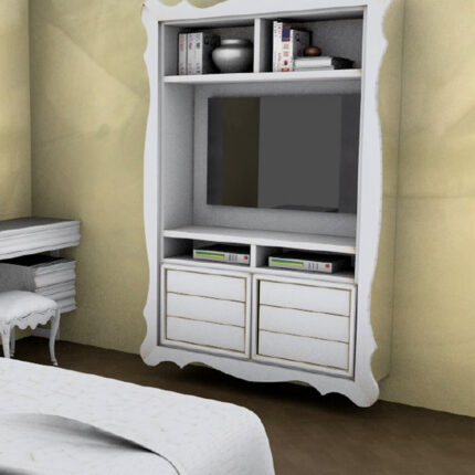 Porta tv sospeso con cassetti
