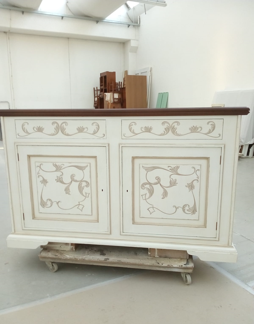 sideboard Credenza dipinta 2 ante e 2 cassetti