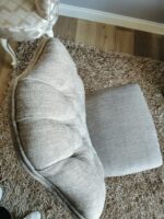 Sedia schienale capitonn&egrave; gambe sciabola laccate