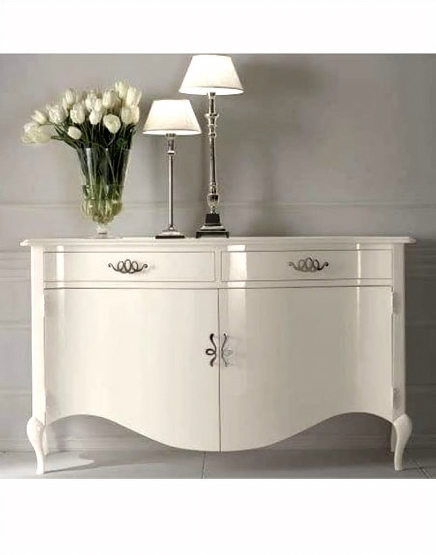 table Credenza bianca sagomata