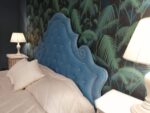 Letto imbottito bottonato