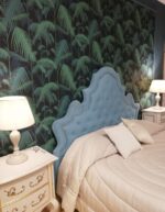 Letto imbottito bottonato