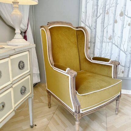 Poltrona Berg&egrave;re in velluto