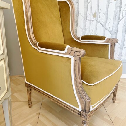 Poltrona Berg&egrave;re in velluto