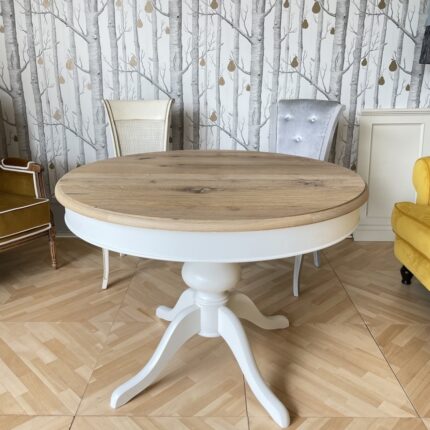 Tavolo Tondo in Rovere Vecchio Diam.110